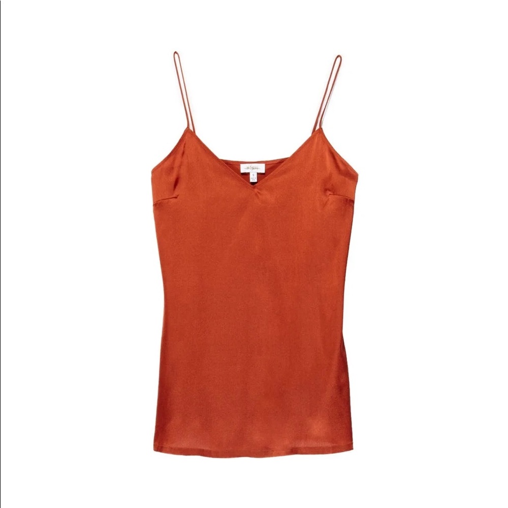 DAYA BY ZENDAYA Rust Satin Slip Cami